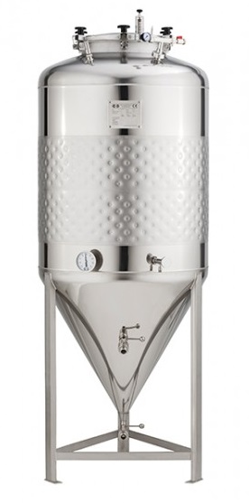 Stainless steel pressure tank 1.2 bar flat bottom